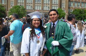 Photo editor Leslie Carmona with Marco "Mako" Giron Sandoval